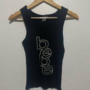 Bebe Classic Black Knit Top | Vintage